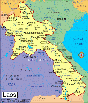 Laos map Laos map
