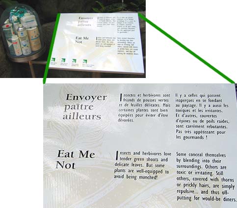 A great sign design from Montreal Botanical Gardens