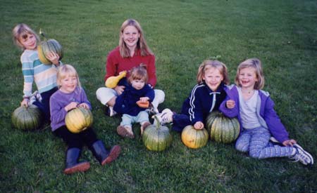 Columbia Valley - gourds and kids