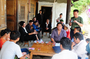 Local community sat together discussing how to protect this species Local community sat together discussing how to protect this species