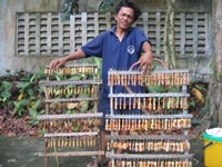 Artisan with products