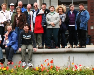 Some of the delegates getting a bit wind-blown