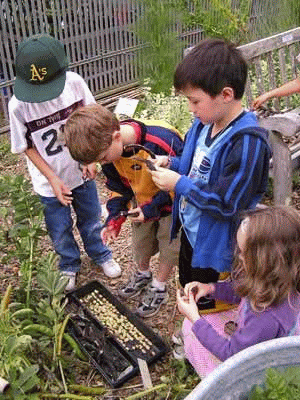 Kids get down to work Kids get down to work