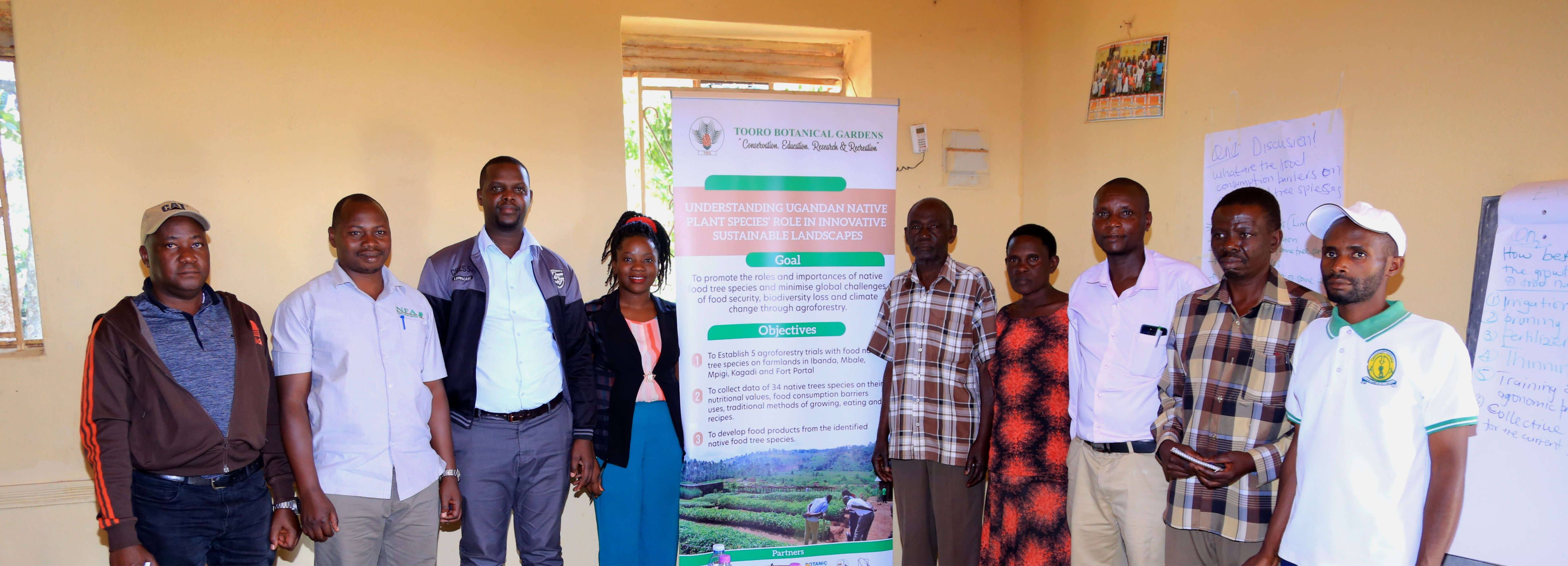 Kagadi community selected representative with Harriet Kokuganza (Tooro Botanical Gardens)